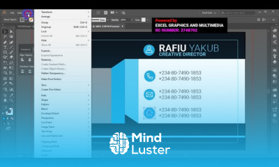 illustrator business card design example part 2