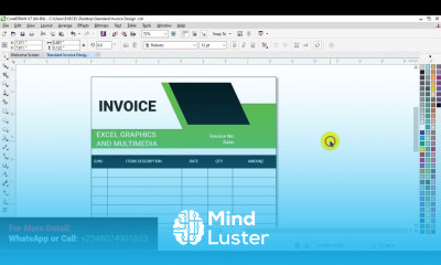 Invoice Design in CorelDRAW A4 Standard PART2