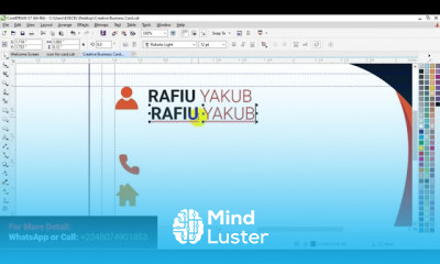 002 CREATIVE BUSINESS CARD IN Coreldraw step by step
