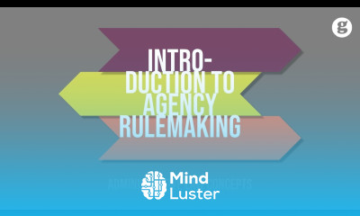 Introduction to Agency Rulemaking