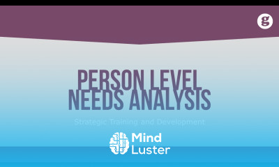 Person Level Needs Analysis