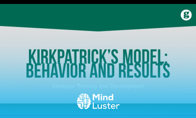 Kirkpatrick s Model Behavior and Results