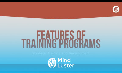 Features of Training Programs