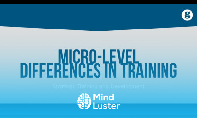 Learn Micro Level Differences in Training - Mind Luster