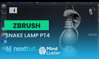 ZBRUSH TUTORIAL Snake Lamp Cinematic Asset pt 4