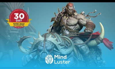 New Orc Rider Bull Creature Creation in Zbrush Link Inside