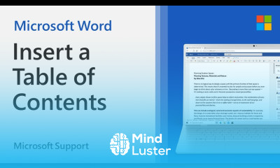 How to create a Table of Contents in Word Microsoft