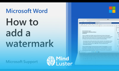 How to add a watermark in Word Microsoft