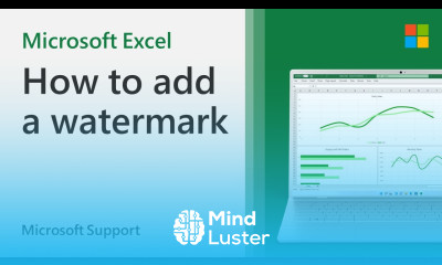 How add a watermark in Excel Microsoft
