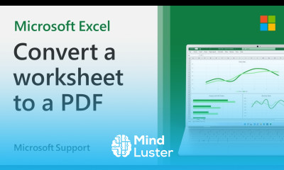 Convert a file from Excel to PDF Microsoft