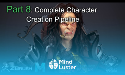 Part 8 Retopo Create Realtime 3d Character for game in maya zbrush substance painter