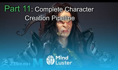 Part 11 Hair Cards Create Realtime 3d Character for game in maya zbrush substance painter