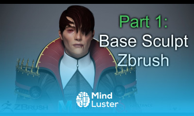 Part 1 Base Sculpt zbrush Vampire 3d character in maya zbrush substance painter