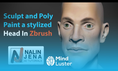 Sculpt and Poly Paint a Stylized Head in Zbrush Part07