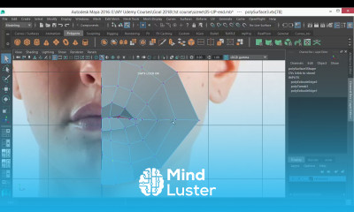 07 Building the cheek area in Maya