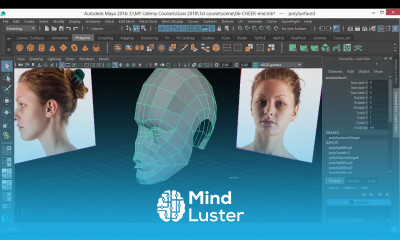 08 Blocking fore head and skull in Maya