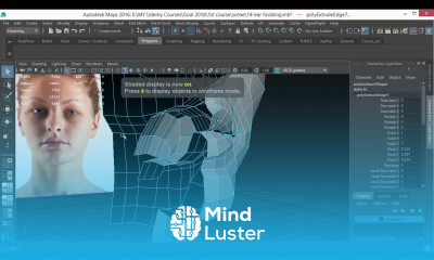 16 Modeling mouth inside Maya