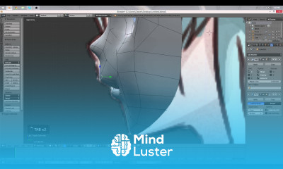 Part 9 40 Anime Character 3D Modeling Tutorial II Mouth and Head