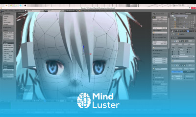 Part 11 40 Anime Character 3D Modeling Tutorial II Hair front