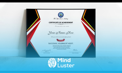 How to Design Academic Certificate in Photoshop Cc Achievement Certificate Vertex Graphic