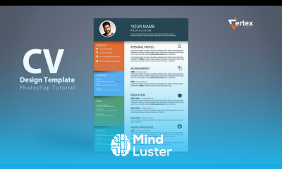 How to Creative CV Resume design in Adobe Photoshop Professional CV Design Vertex Graphic
