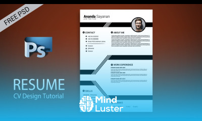 How to Professional CV Design in Adobe Photoshop cc Resume cv Design Vertex Graphic