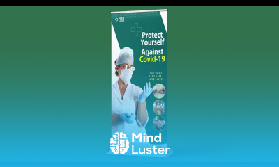 Covid 19 Roll Up Banner Design in Photoshop Standee Banner Design Vertex Graphic