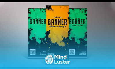 How to Make Creative Roll up Banner Design In Photoshop Standee Banner