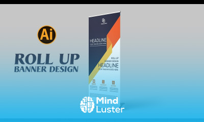 How to Corporative Standee Design in Adobe Illustrator Cc Roll up Banner Vertex Graphic