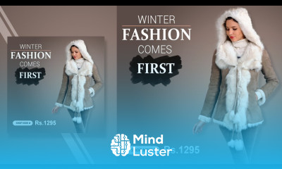 How to Make a Poster For Winter Season Sale Fashion Poster Vertex Graphic