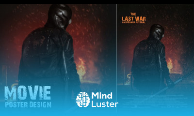 Movie Poster Design in Adobe Photoshop The Last War Vertex Graphic