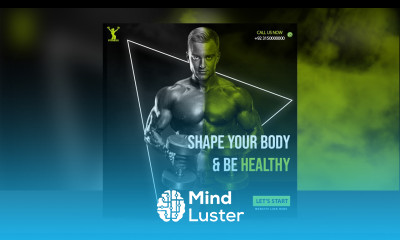 Workout Social Media Ads Design in Photoshop GYM Post Design Vertex Graphic