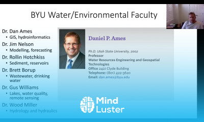 CEEN 101 Week 9 Introduction to Water Engineering and Hydrology