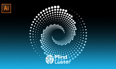 Spiral Dotted Geometric Artwork Adobe Illustrator