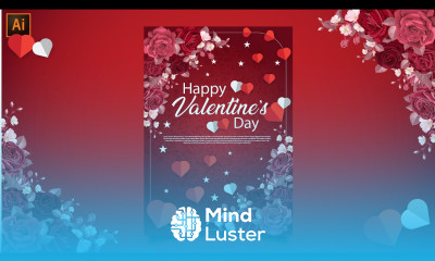 Valentine s Day Poster Design Adobe Illustrator Tutorial