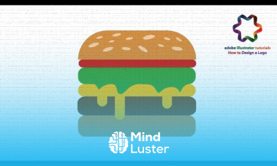Adobe illustrator Tutorial How to Create Burger Logo Design Design a Flat Design in illustrator