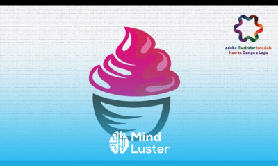 Create a ice cream icon logo design Adobe illustrator Tutorial For Beginners