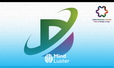Learn illustrator tutorial logo design how to make letter D logo using ...