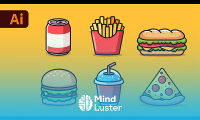 Adobe Illustrator Tutorial How to Create Cute Fast Food Icons Vector