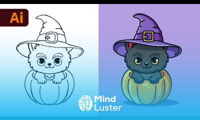Adobe Illustrator Tutorial Create a Halloween Cat Character from Sketch