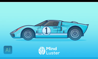 How to Draw Flat Design Cars in Adobe Illustrator Ford GT40 Speed Art