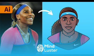 Make a Minimal Vector Portrait with Adobe Illustrator Serena Williams
