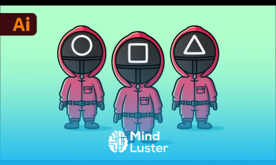 Adobe Illustrator Create Character Design from Squid Game Sketch to Vector