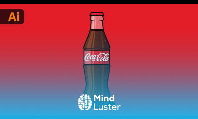 How to Draw Vector Cola Bottle in Illustrator Tutorial