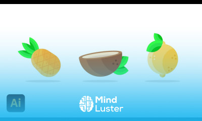 Minimal Flat Design Fruit Icons Easy Adobe Illustrator Tutorial