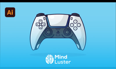 Flat Design PS5 Controller Illustrator Step by Step Tutorial for Beginners