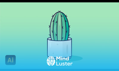 How to draw flat design Cactus in Adobe Illustrator REAL TIME PROCESS