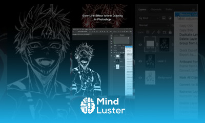 Glow Line Effect Anime Drawing in Photoshop shorts photoshop anime glow
