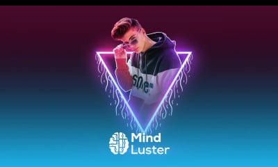 Neon Glow Triangle Pop Out Photo Effect Photoshop Tutorial