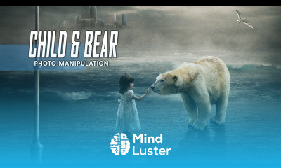 Child White Bear Photoshop Manipulation Tutorial Compositing